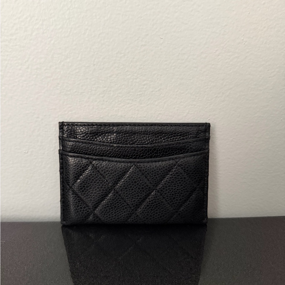 CHANEL Black Quilted Leather Card Holder - Picture 2 of 2